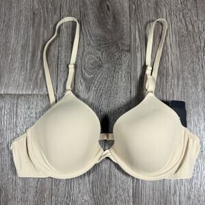 NWT Natori Women's 36B Verge Convertible Plunge T-Shirt Bra 721326 Beige